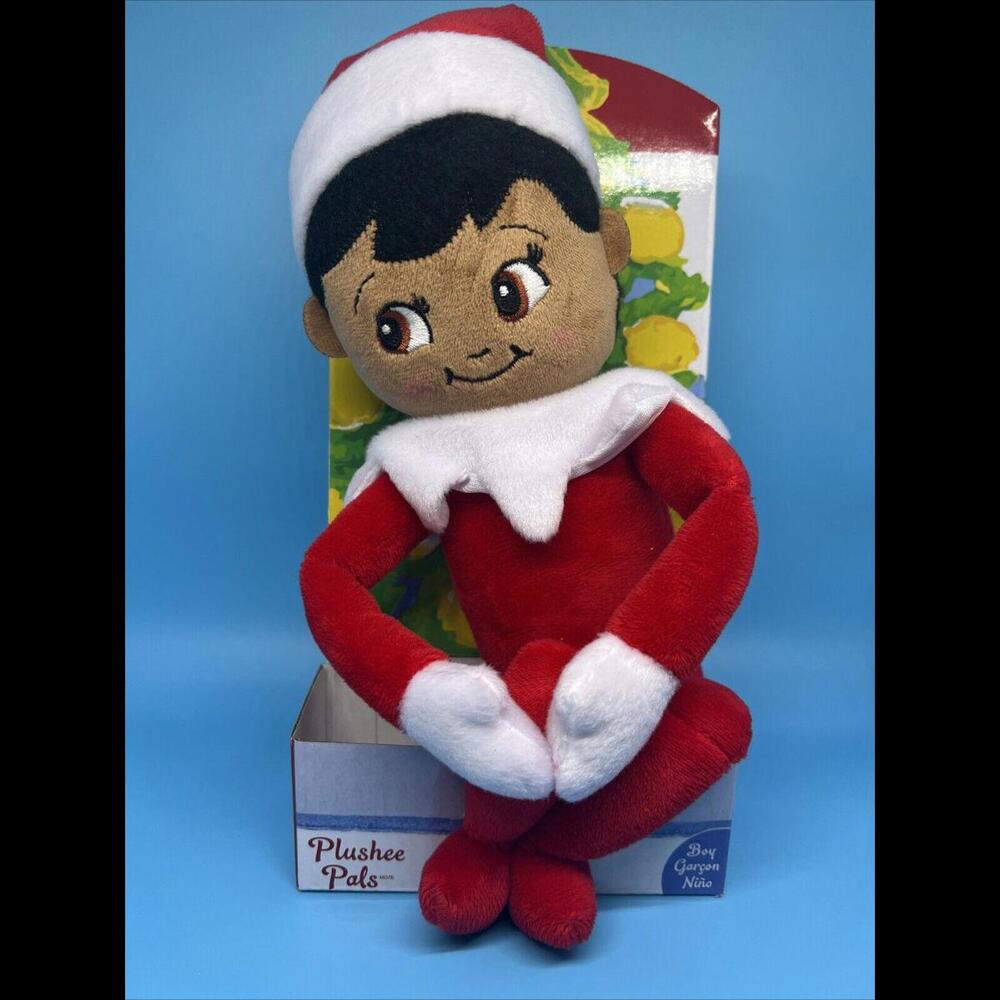 The Elf On The Shelf Boy Plushee Pals Cuddle Pal Dark Skin Brown Eyes Nino - NEW